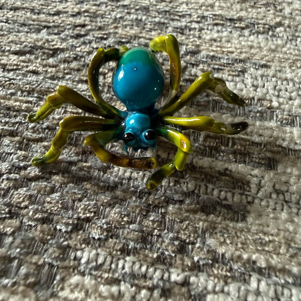Enamel Spider Brooch